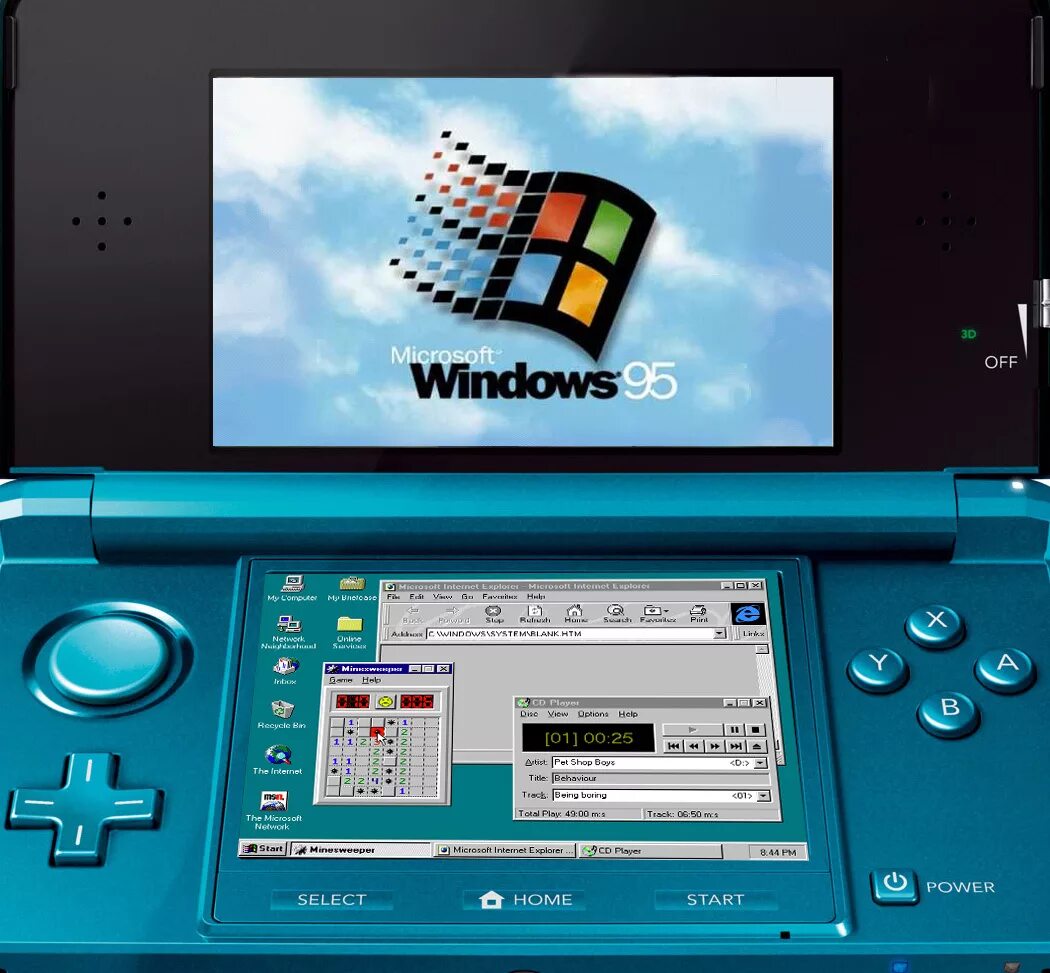 Nintendo windows. Windows 98 Nintendo 3ds. Интерфейс виндовс 95. Windows 95 mobile. Windows 95 1995.