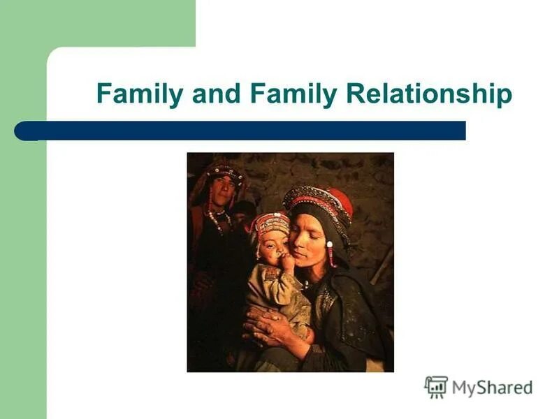 Family and relationships ppt.