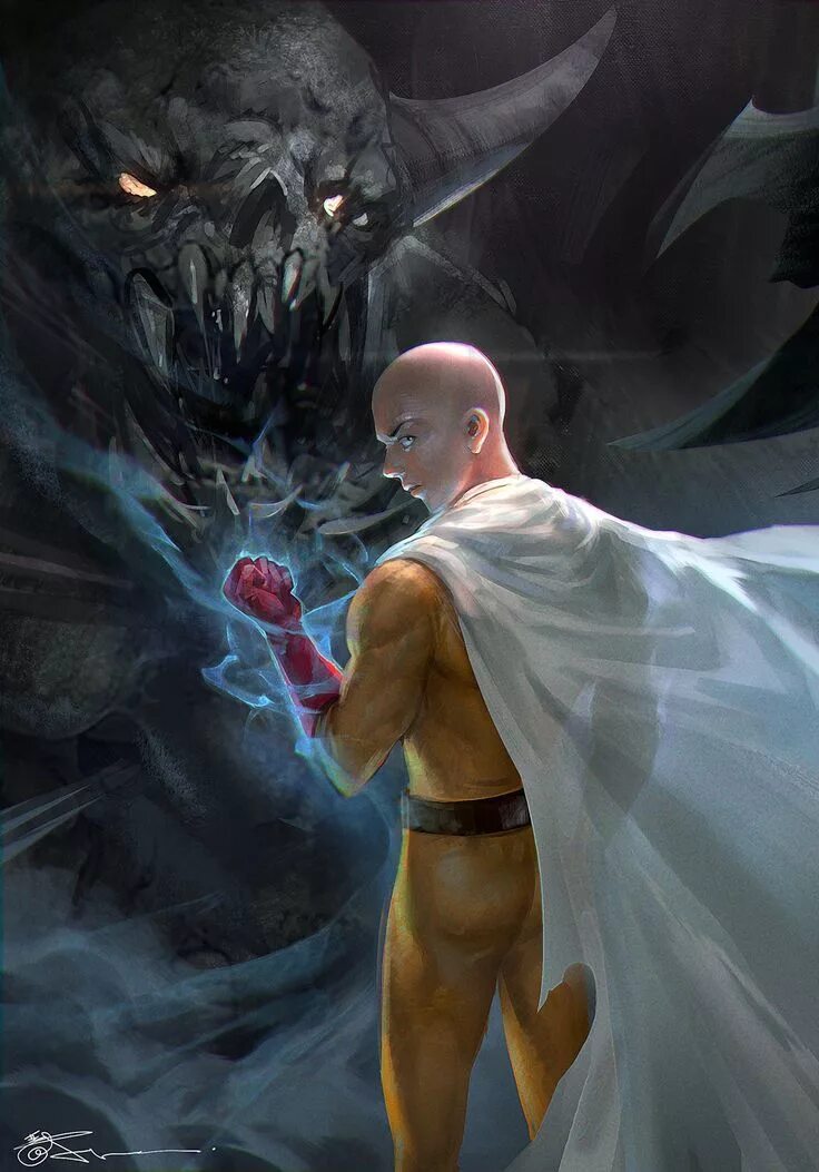 Сайтама onepunchman. One punch man арт. Сайтама, фубуки, генос и кинг. Ванпанчмен арт. Ванпанчмен сайтама арт.