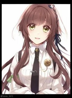 Brown hair green eyes
