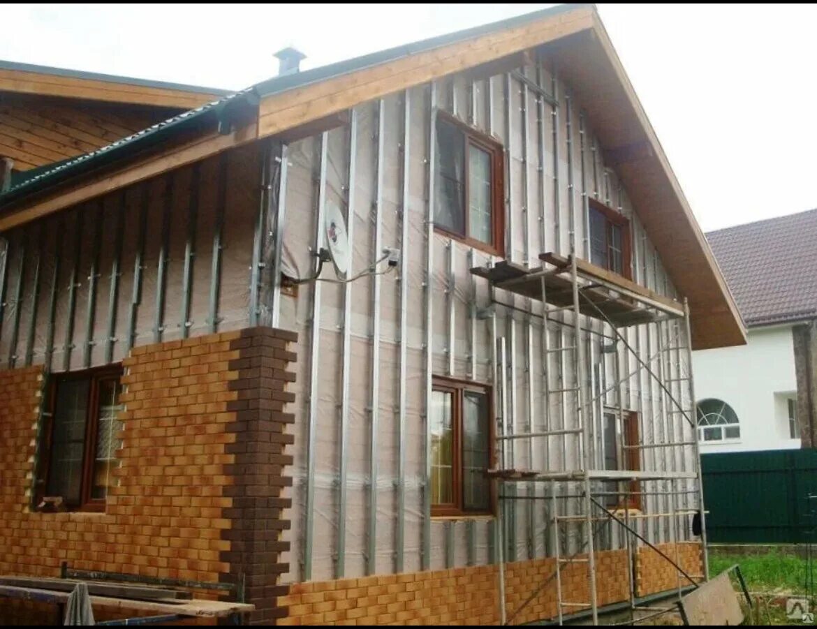 Монтаж фасада дома