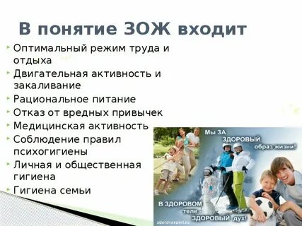 Определение понятий здоровье и здоровый образ жизни