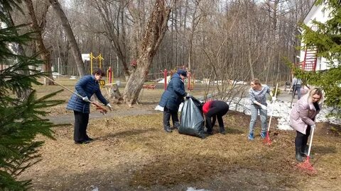 Проведение субботника в школе