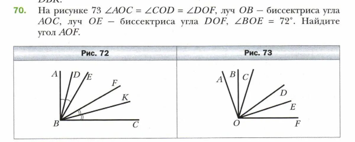 Проведите биссектрису угла аоб. 73 Рисунок. Биссектриса угла это Луч который. На рисунке 73 угол АОС равен.