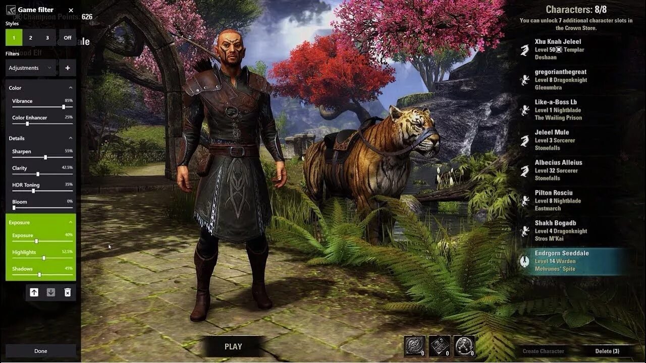 Game filters
