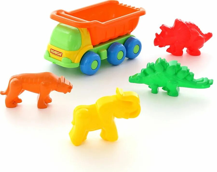 Полесье, набор №572 57846. Игрушка автомобиль-самосвал «мамонт». Игрушки из пластмассы. Пластмассовые игрушки для детей.