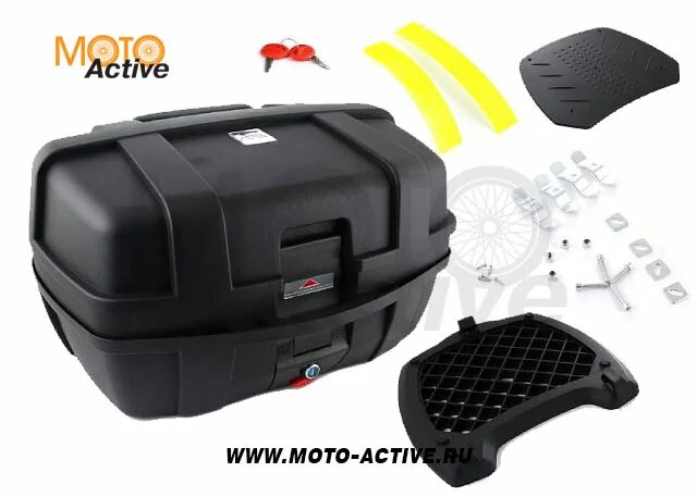 Кофр багажный SM-Parts YM-0878 (34×46×52см 42л) черн. Матовый. Ducati 696 кофр багажник. Багажный кофрфр. Кофр багажный BSDDP rh-a0834 26*55см 45l черн. Матовый без обшивки.