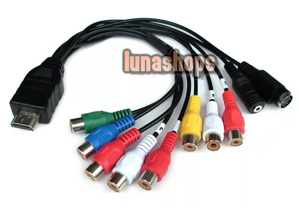 Component 8. 3 RCA av женщин и мужчин разъем RF переходный кабель ln000810. YPBPR 3.5mm кабель. 4-Контактный кабель-переходник s-Video на 3 RCA. Разъём YPBPR 3,5.