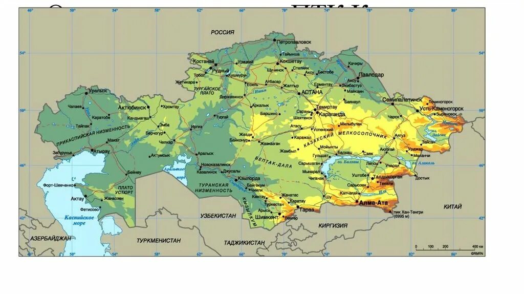 Физическая карта Казахстана. Туранская низменность на карте Евразии. Географическая карта Казахстана горы. Реки Казахстана на физической карте.