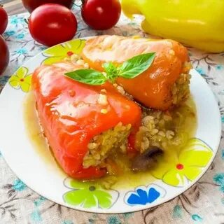 Фаршированные перцы с рисом без мяса
