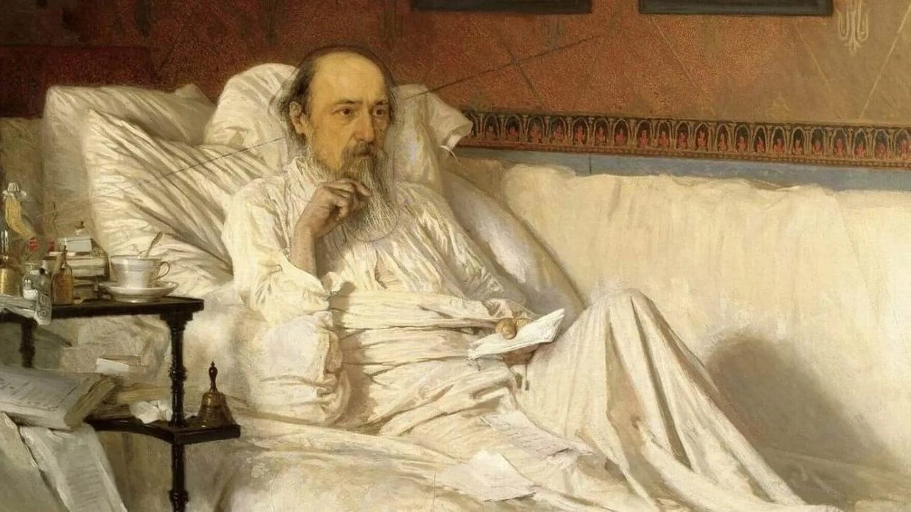 С недавнего времени. Крамской портрет Некрасова 1873. Некрасов портрет Крамского.
