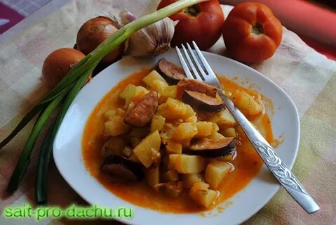 Кабачок картошка колбаса