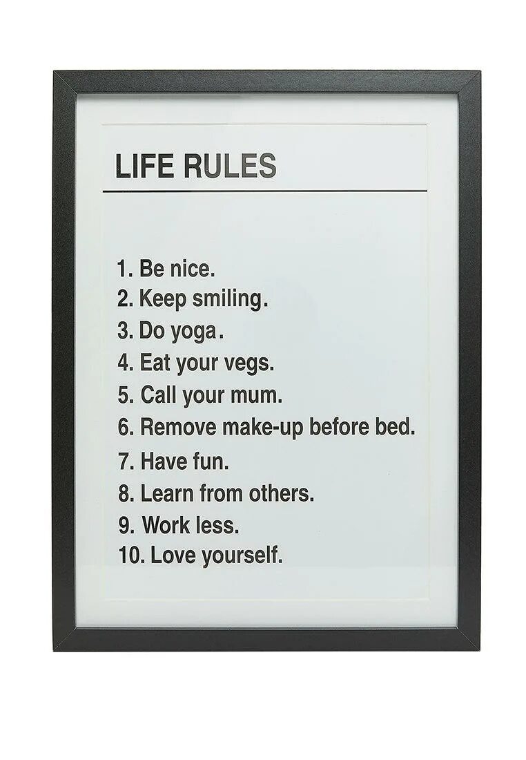 Life rules way. Rules of Life.