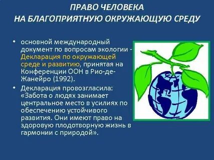 1 право на благоприятную окружающую среду