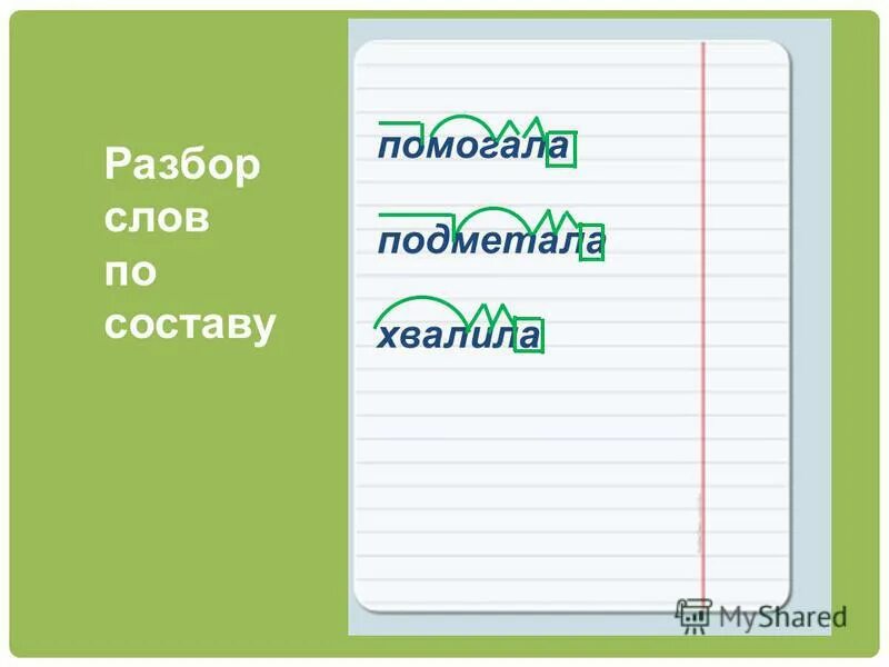 Разбор текста по составу. Помогала разбор слова по составу. Разбор слова помогает. Разобрать глагол по составу.