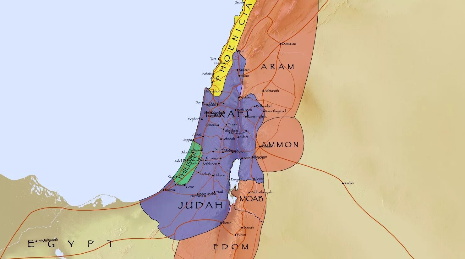 Государство филистимлян. Карта Палестины царство Израиля и иудеи. Израильское царство и иудейское царство. Едом Моав Аммон.
