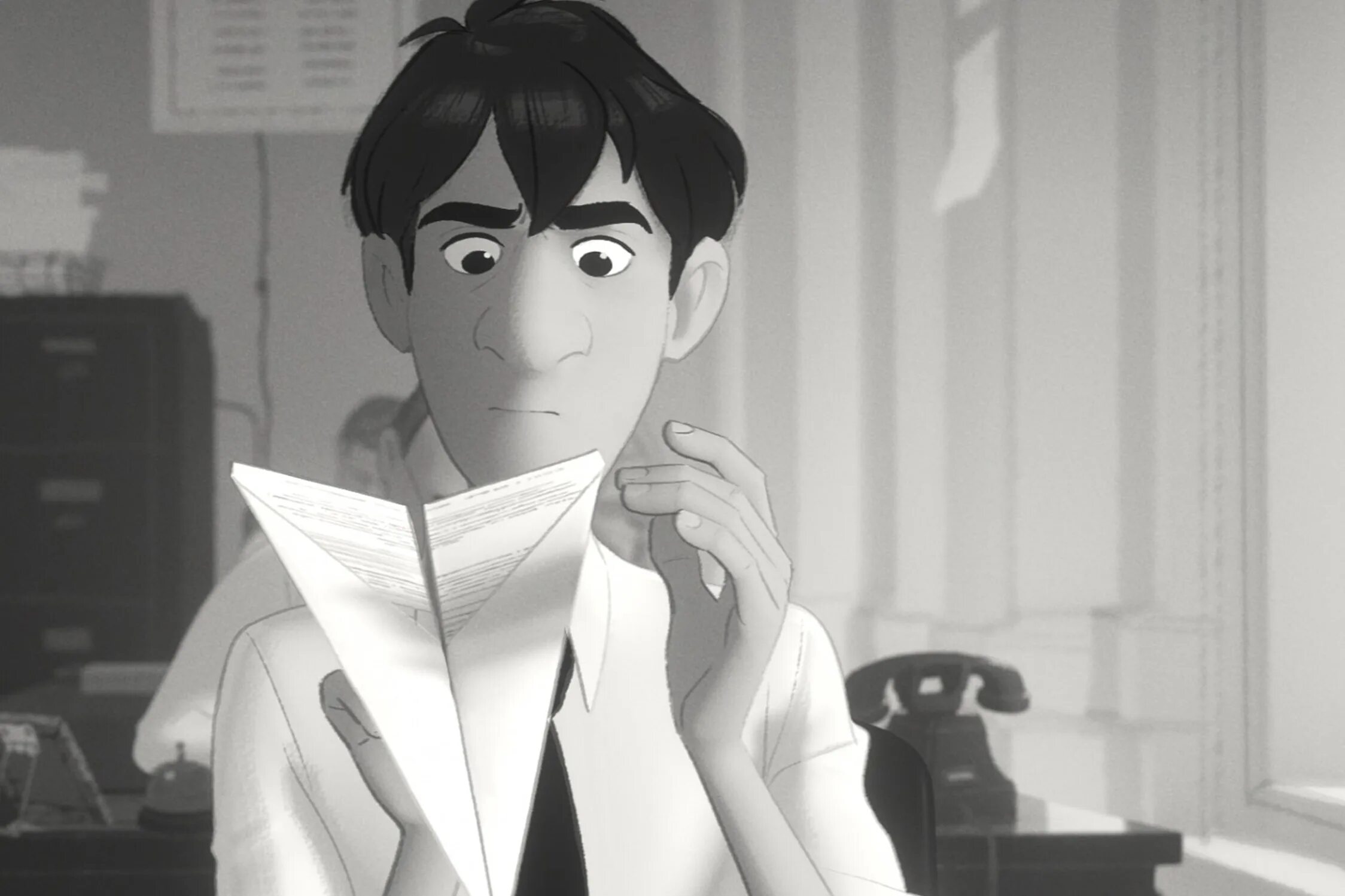 Дисней короткометражный. Paperman Disney кадры.