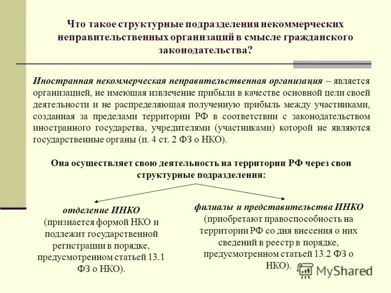 Деятельность иностранных некоммерческих организаций. Органы иностранных некоммерческих неправительственных организаций. Подразделения некоммерческих организаций. Иностранная некоммерческая неправительственная организация примеры. Что относится к некоммерческим неправительственным организациям.