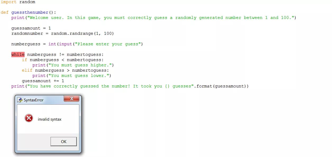 Сгенерировать число python. Syntax error python. синтаксис пайтон ошибки. генерация чисел питон. генератор случайных чисел питон.