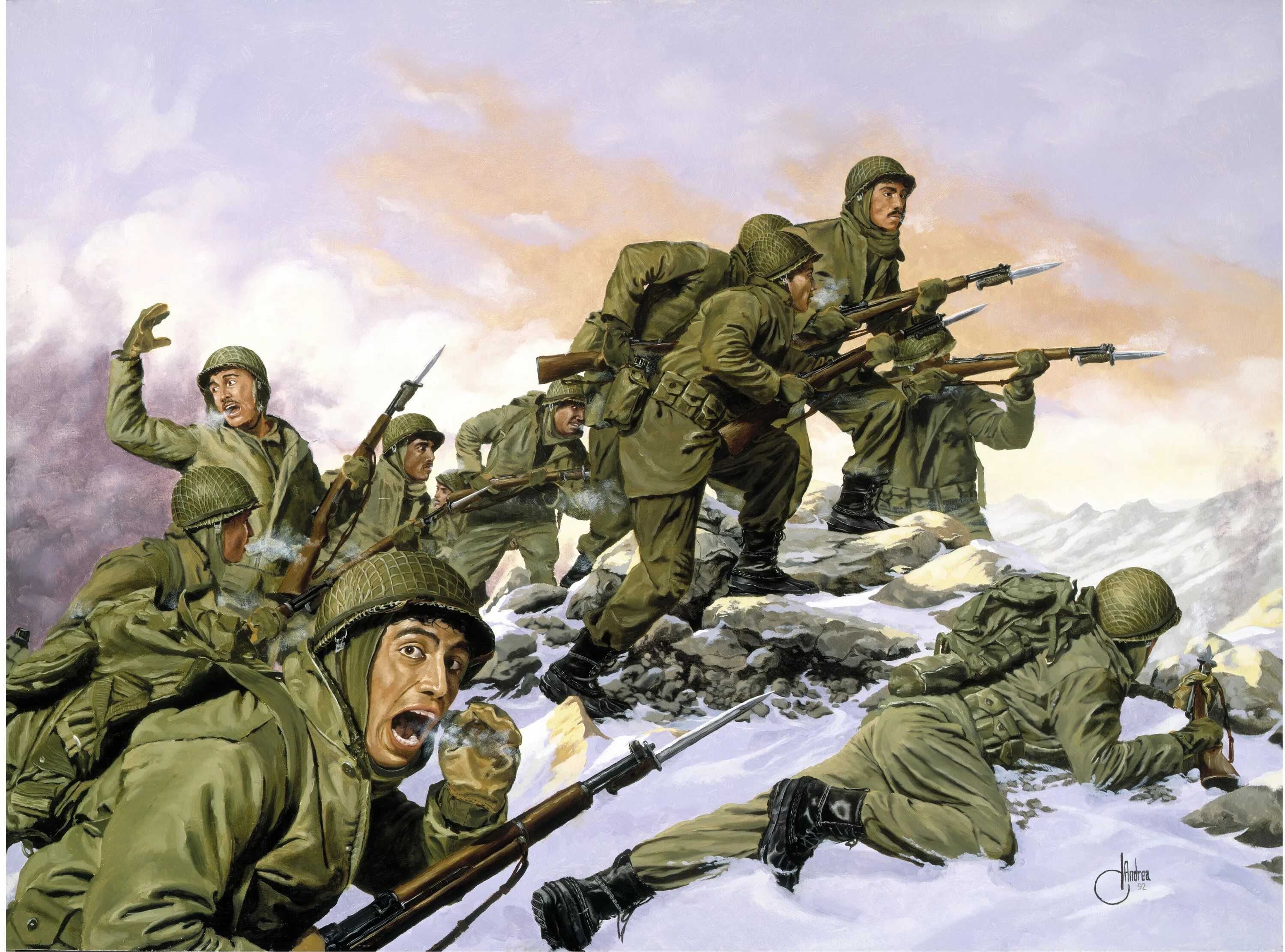 Нападение на армию. Советская армия арт. Советский солдат. Военные картины.