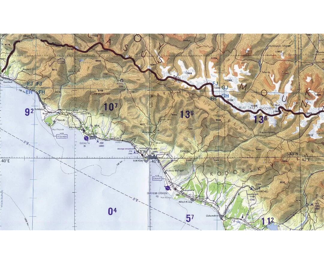 Абхазскую карту. Топографическая карта Сухума. Карта Абхазии подробная географическая. Горы Абхазии на карте. Дорожная карта Абхазии.