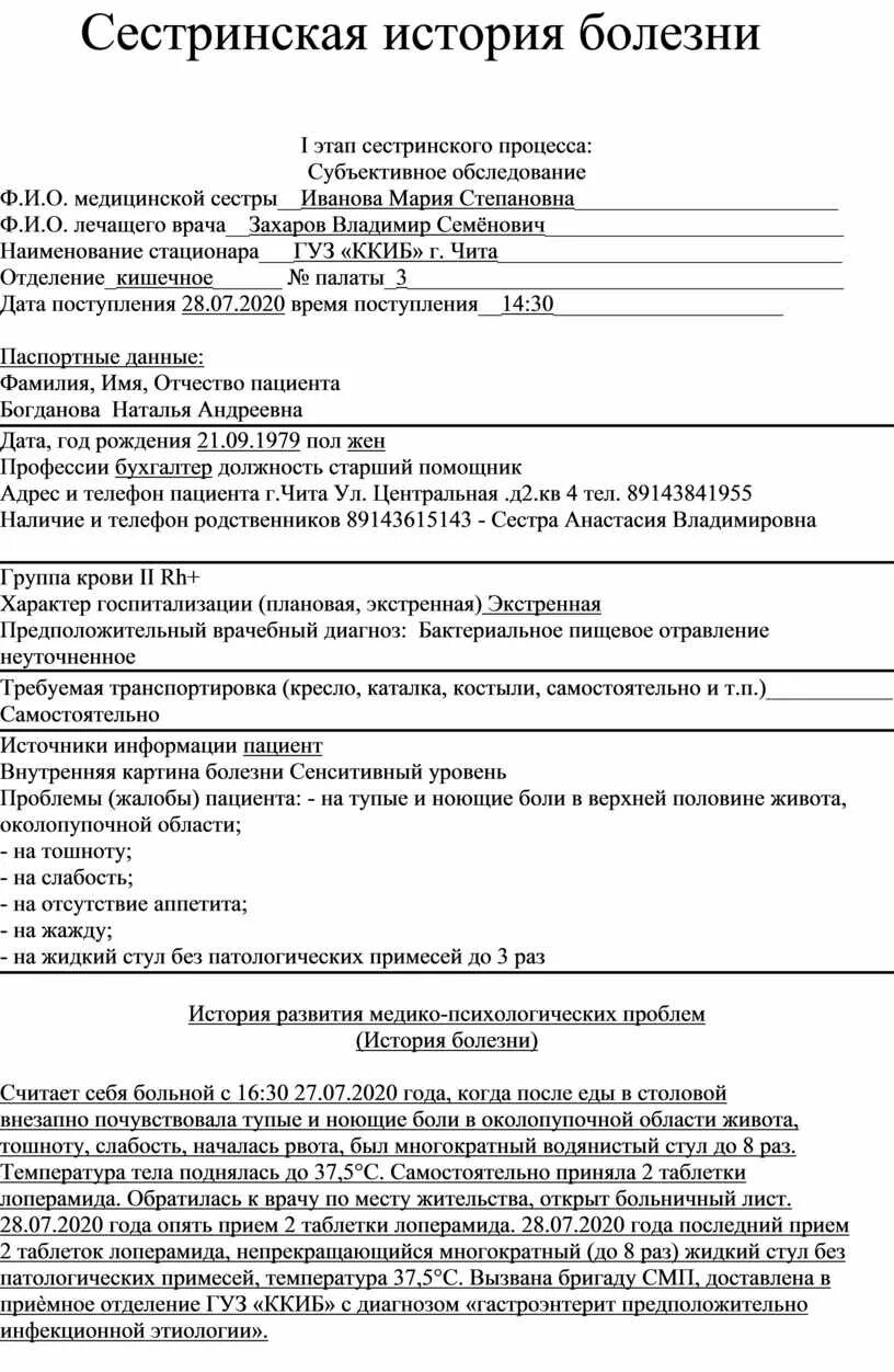 История стационарного больного заполненная. Схема сестринской истории болезни. Сестринская карта стационарного больного. Схема учебной сестринской истории болезни. Сестринская карта стационарного больного учебная.