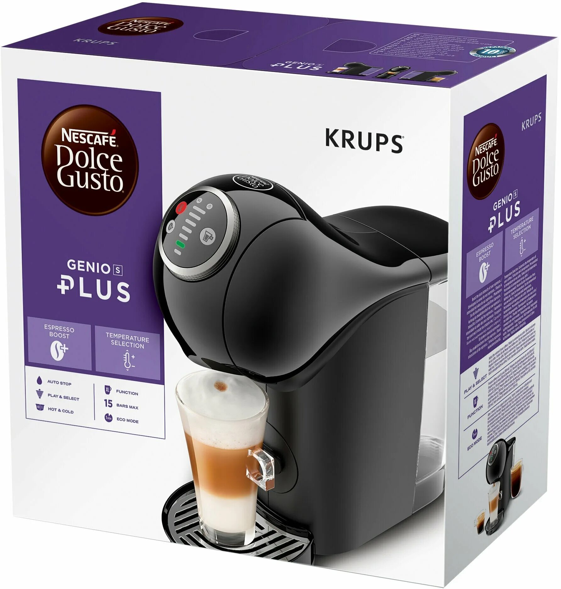 Dolce gusto цена. Кофеварка капсульная Krups Nescafe Dolce gusto Genio s Plus kp340810. Капсульная кофемашина Krups Genio s Plus kp340810 черная. Капсульная кофемашина Dolce gusto Krups. Капсульная кофемашина Dolce gusto Крупс.