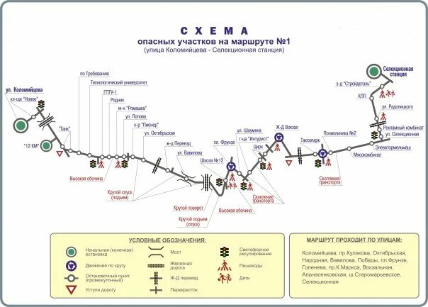 Карта схема маршрута