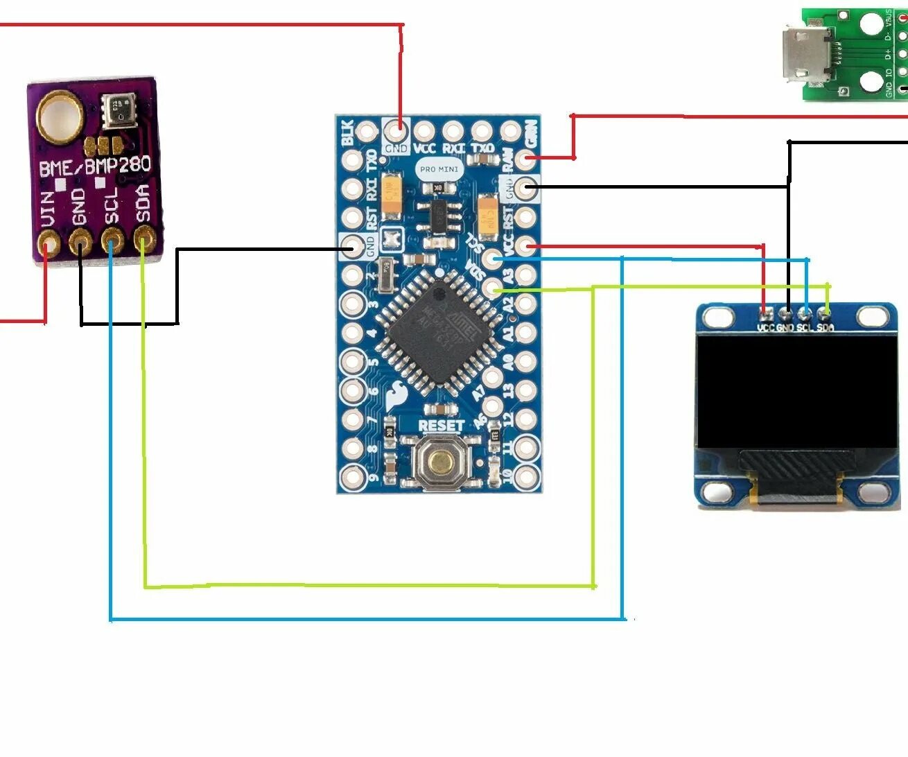 Bmp arduino. Bme280 Arduino Pro Mini. Bme280 Arduino метеостанция. Метеостанция bme280 OLED Arduino. Arduino Pro Mini 1602 i2c.