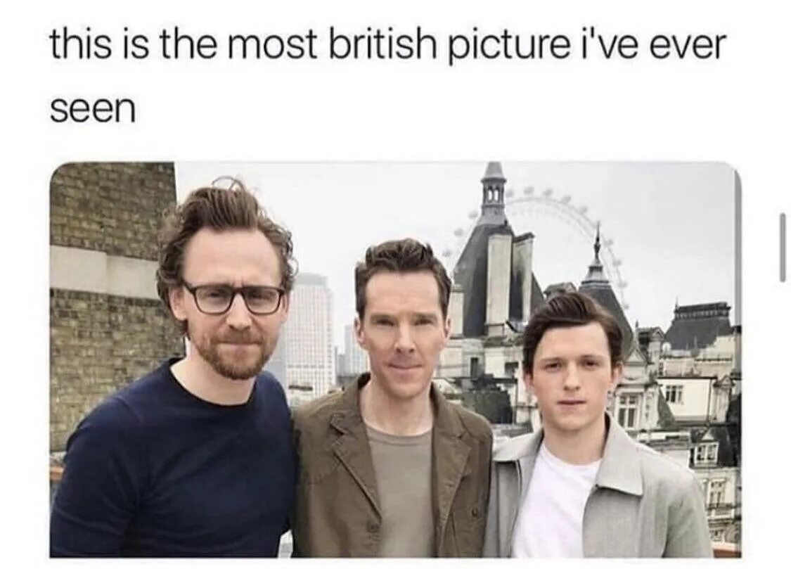 Хиддлстон и Камбербэтч. Tom Holland and Benedict Cumberbatch.