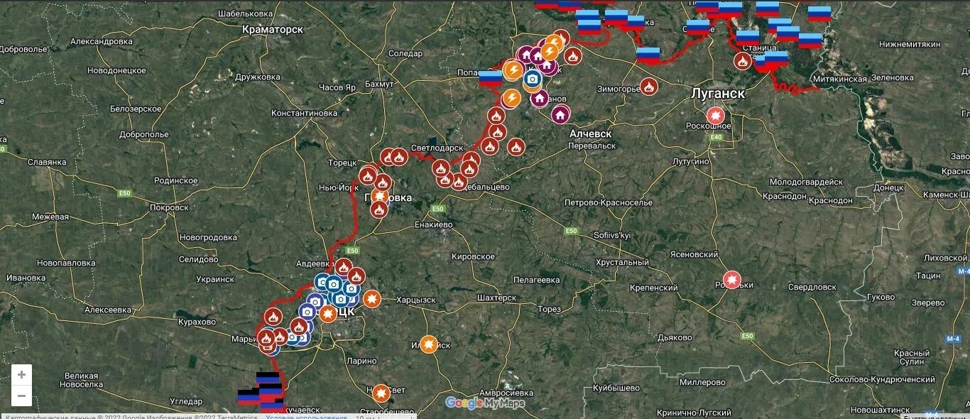 Карта боевых действий на Украине март 2022. Карта боев ДНР. Позиции ВСУ на карте.