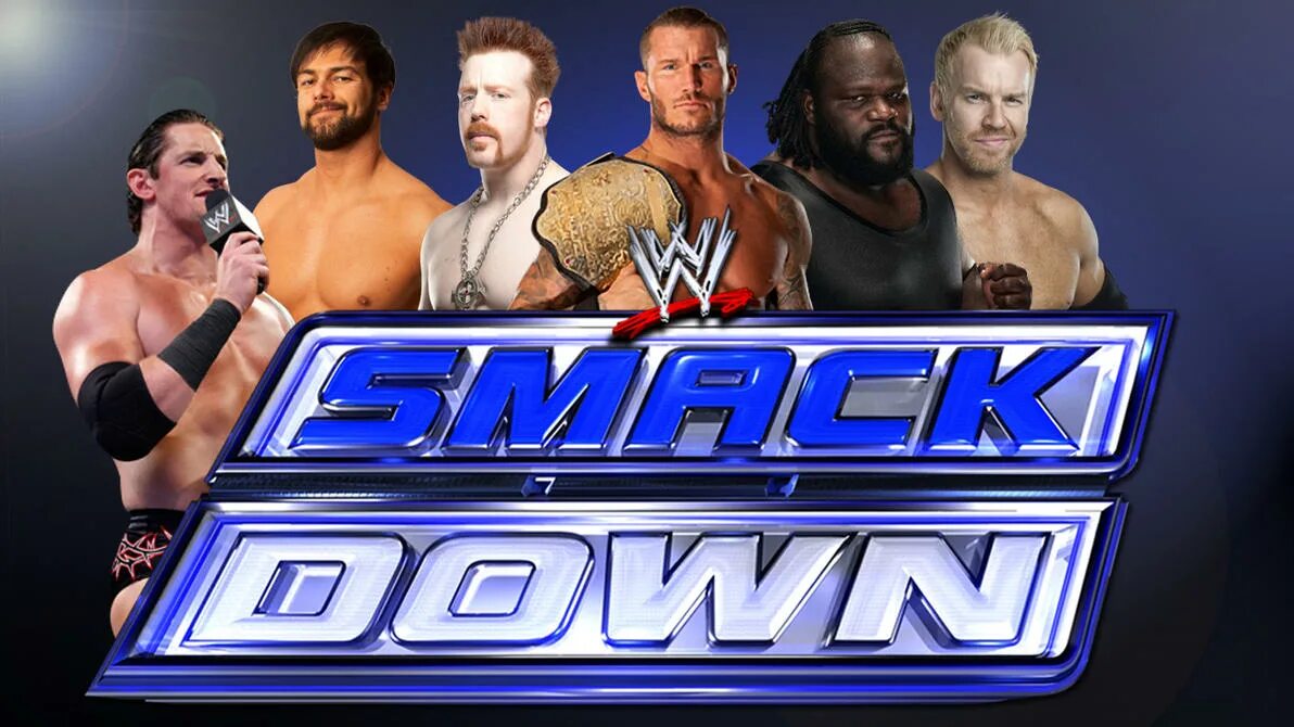 Wwe smackdown на русском. WWE SMACKDOWN. SMACKDOWN группа. Батиста смэкдаун. Картинка SMACKDOWN.