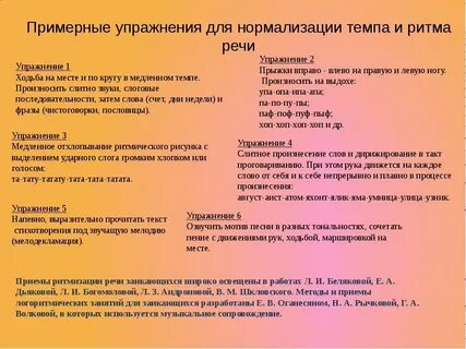 Упражнения для заикающихся детей