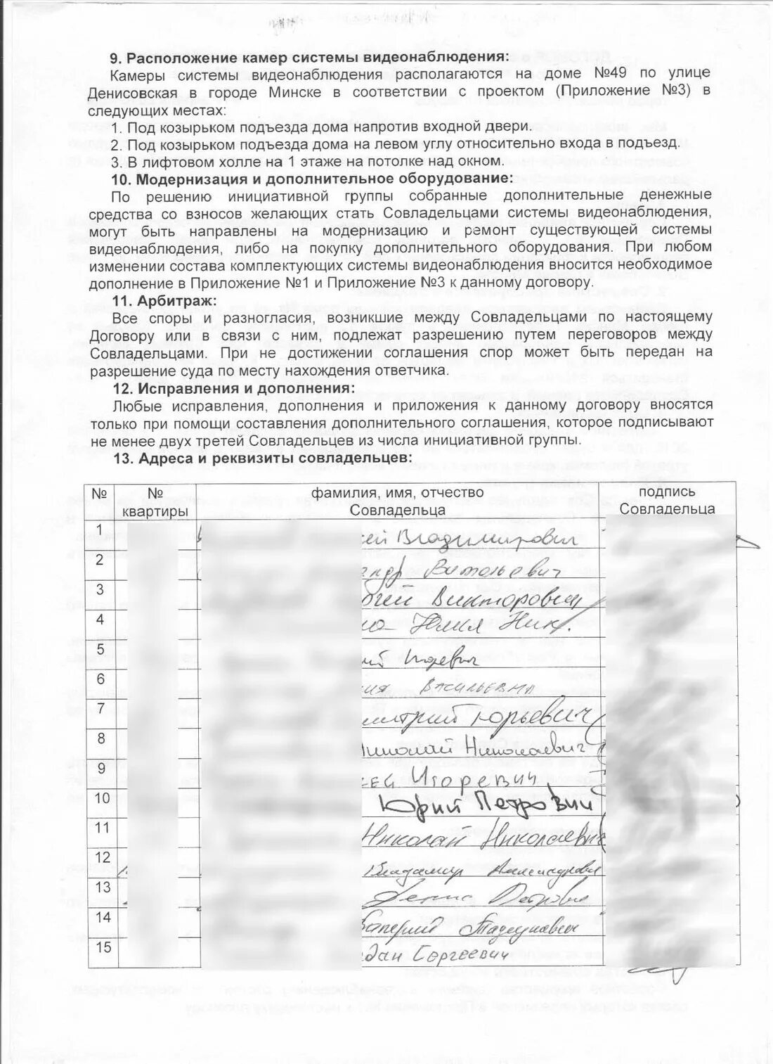 Согласие на установку видеонаблюдения образец. Согласие жильцов на установку видеонаблюдения.