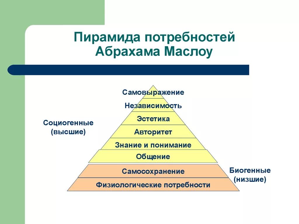 Высшие потребности примеры