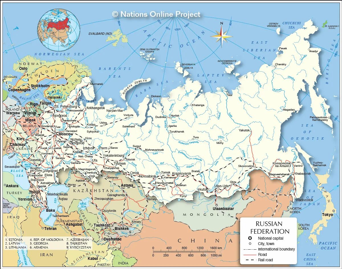 Карты россии за рубежом