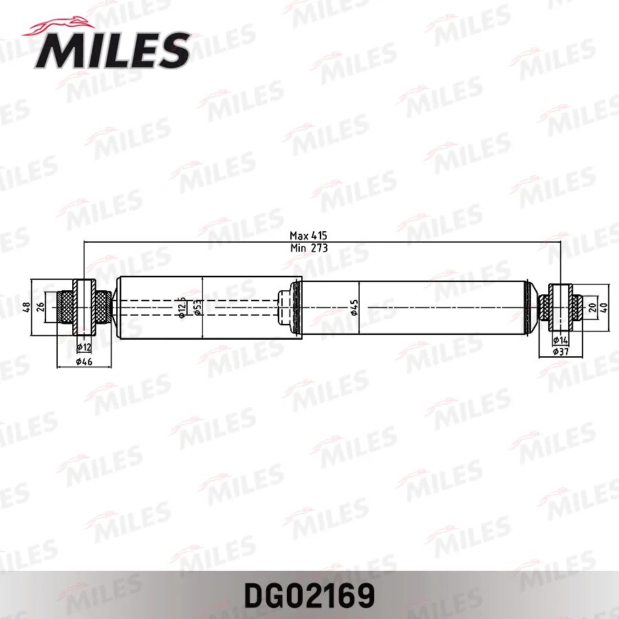 Dg00224-01 Miles амортизатор. Амортизатор Miles DG 2140 Размеры. Амортизатор задний Miles. Задние амортизаторы миллес. Задние амортизаторы miles