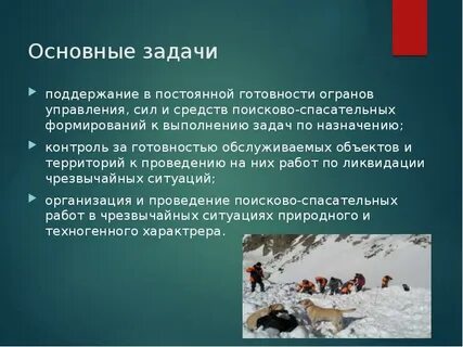 Задача пожарно спасательных служб