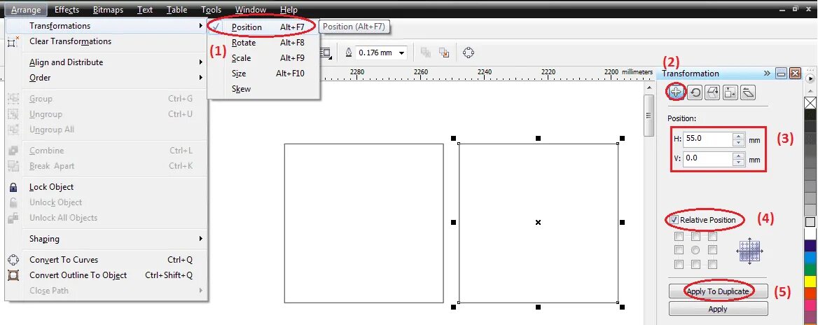 Arrange and order. Arrange > Transformation > rotate. Формы arrange. Arrange > Transformation > position. Coreldraw трансформация текста в центр.