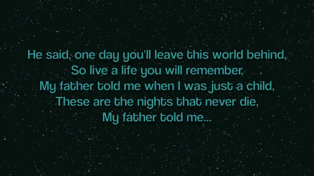 He said one Day you leave this World behind. The Nights Avicii текст. One Day you leave this World behind so Live a Life you will remember. So Live a Life you will remember.