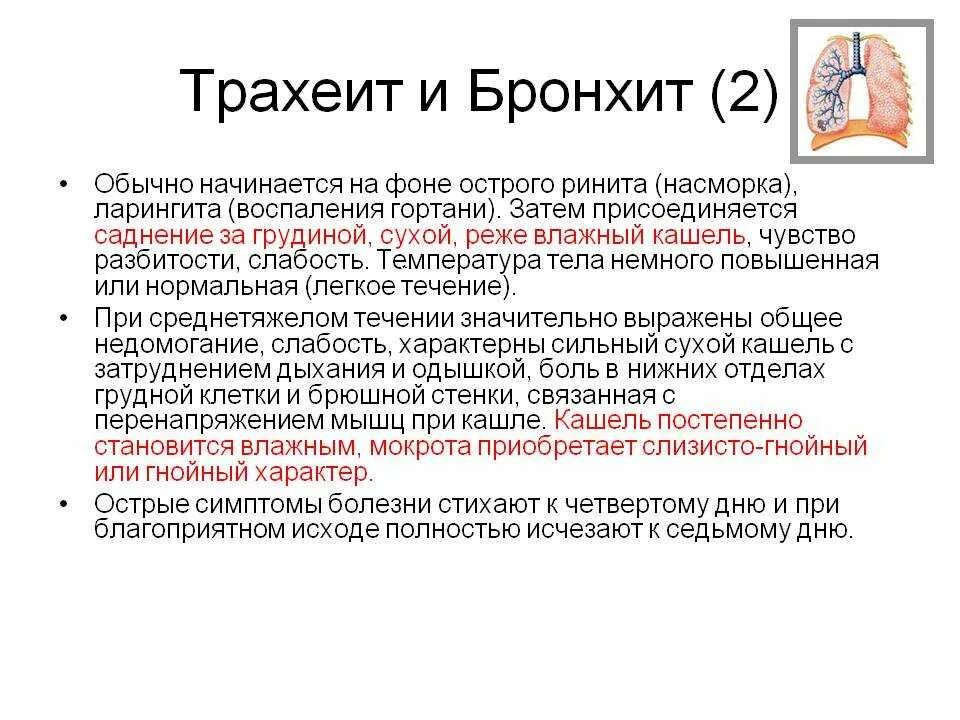 Трахеит клинические проявления.