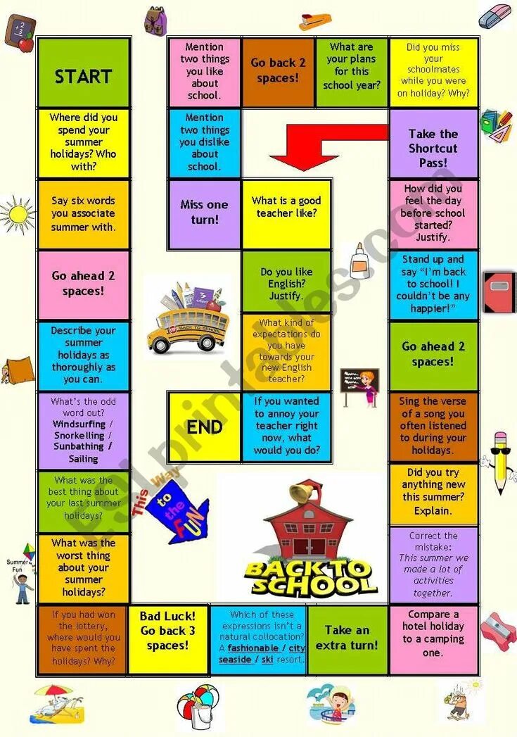 Board game for Kids. Summer Board game for Kids. Board game ESL speaking. Board game for Kids in English. Asking about plans