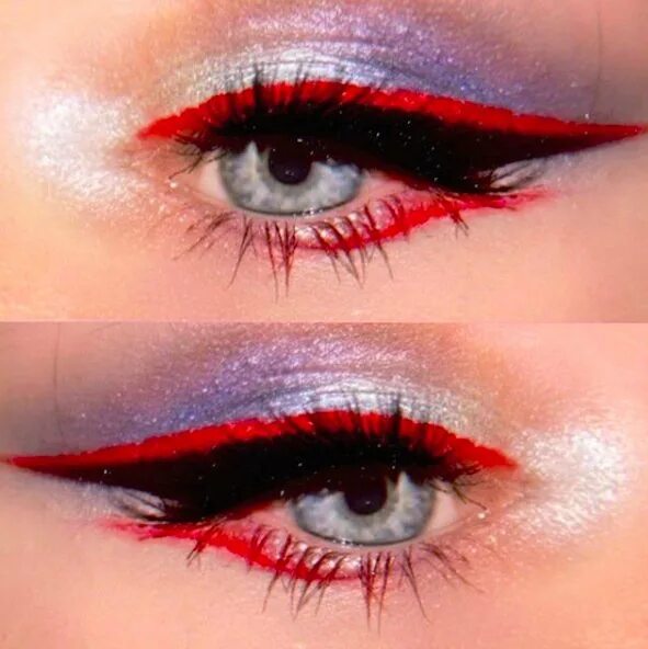 Patrizia Conde Makeup, Skin makeup, Red eyeliner
