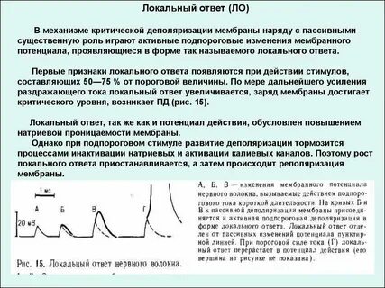 Критический уровень деполяризации клетки