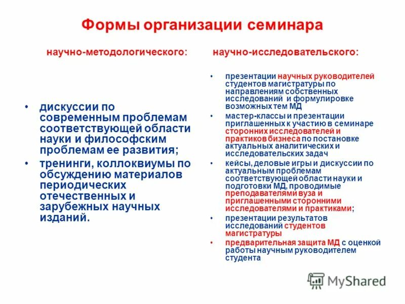 Количество участников научного семинара