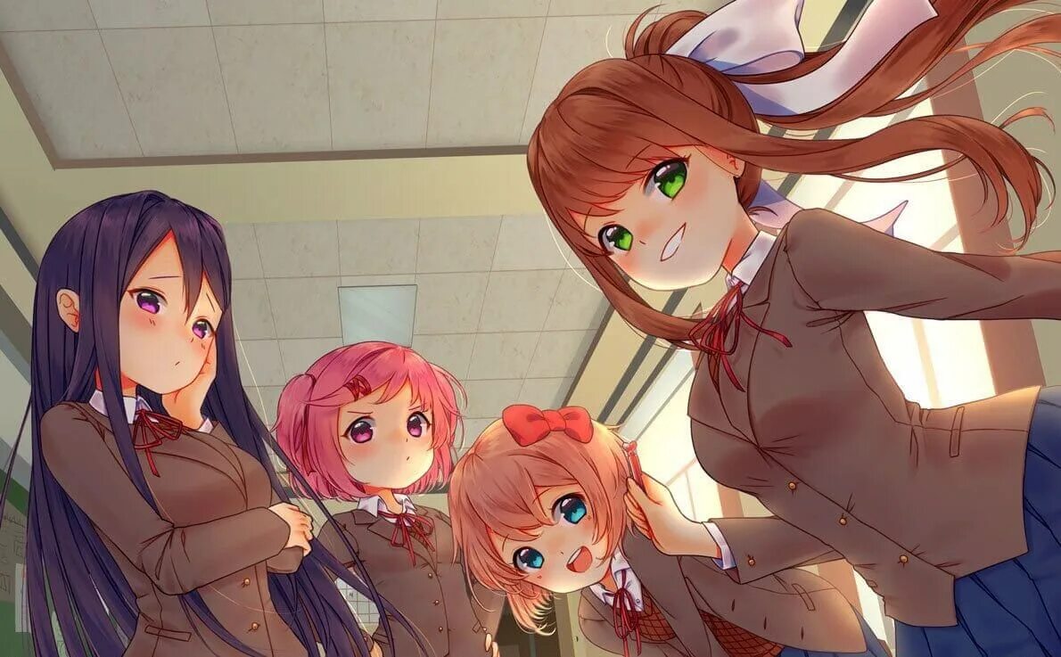 Моника doki doki literature club смерть моника. Новелла ддлк. Бесконечное лето лена рут. Страшные визуальные новеллы. Doki doki literature club yuri.