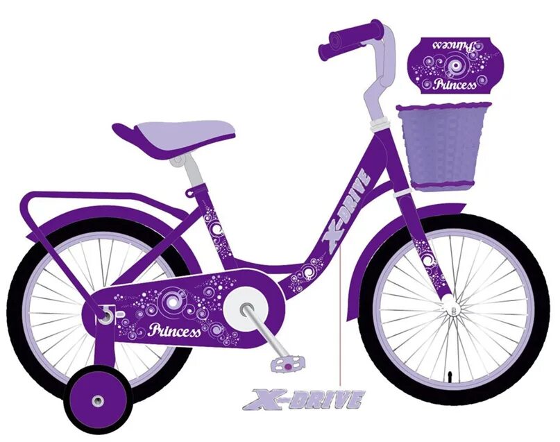 Какой велосипед купить 7 лет. Велосипед детский XD-Bike Princess. Детский велосипед Kespor Princess 18. XD Bike велосипед детский 14. Велосипед XD Bike Princess фиолетовый.