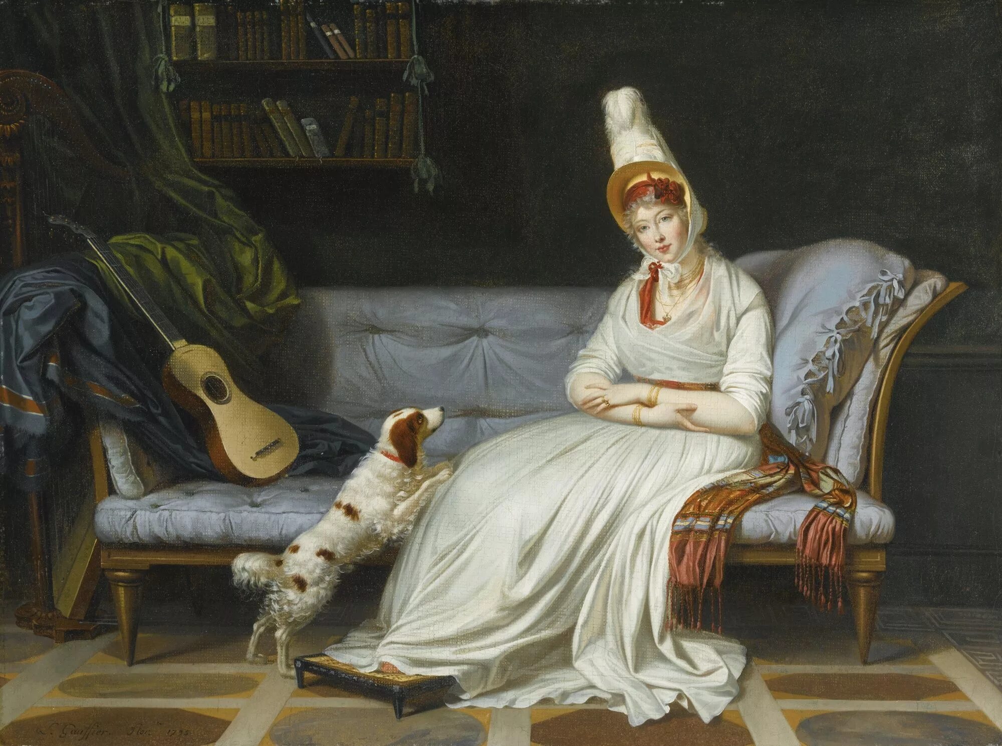 Картина сидит. Louis Gauffier художник. Луи Гофье. Louis Gauffier (1761-1801), portrait of Elizabeth Vassal. Louis Gauffier (1761-1801), художник.