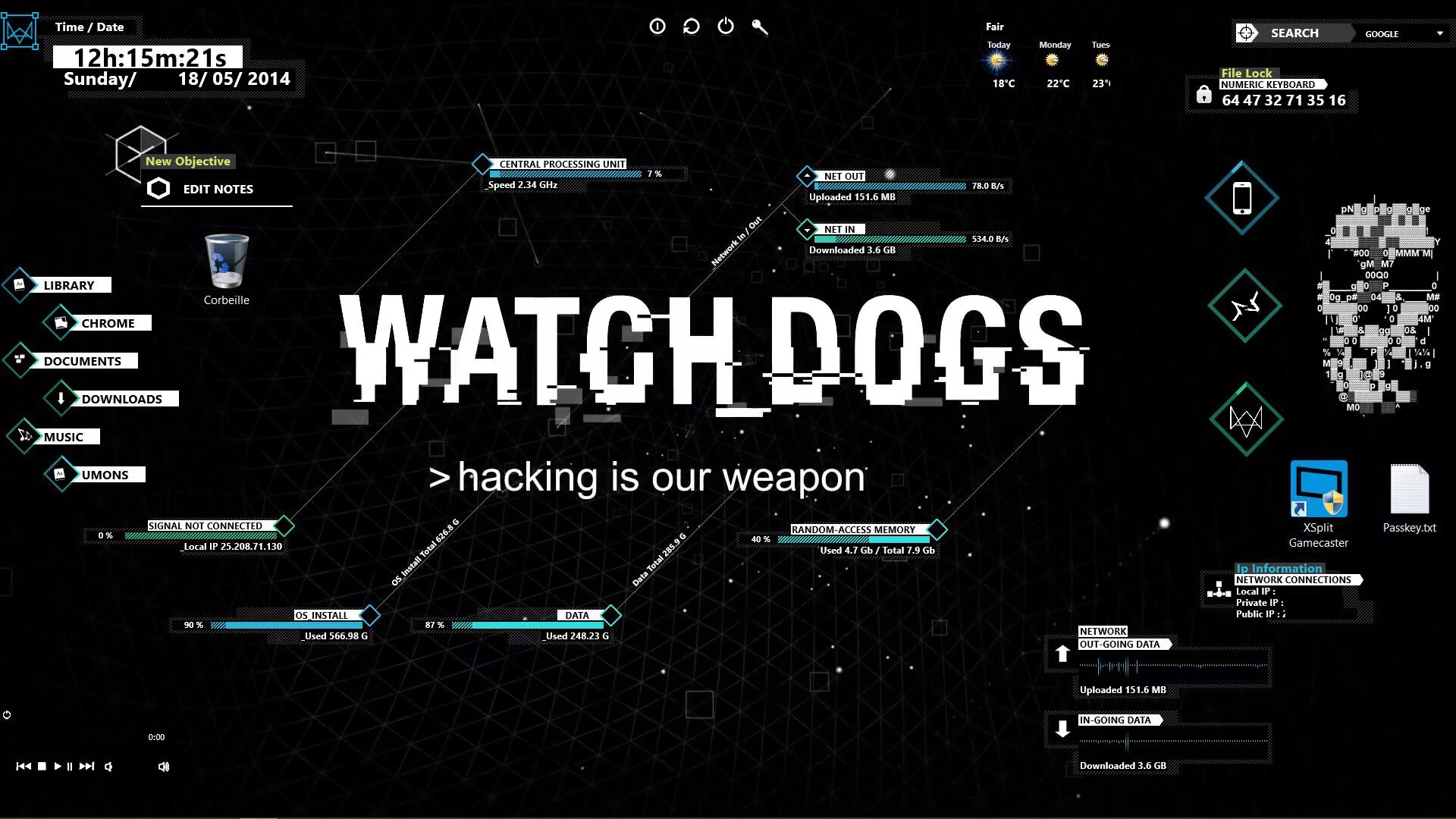 Hacker menu