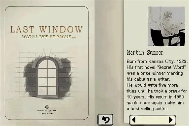 Last window. Last window: the secret of cape west. Hotel dusk. Last window: the secret of cape west. Last window.